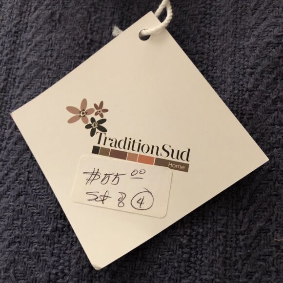 Tradition Sud Home Napkins qty 4 Made In Turkey Cream NWT Cotton Floral - Picture 6 of 6